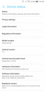 ASUS ZenFone Max Plus (M1) firmware update to 14.02.1809.69