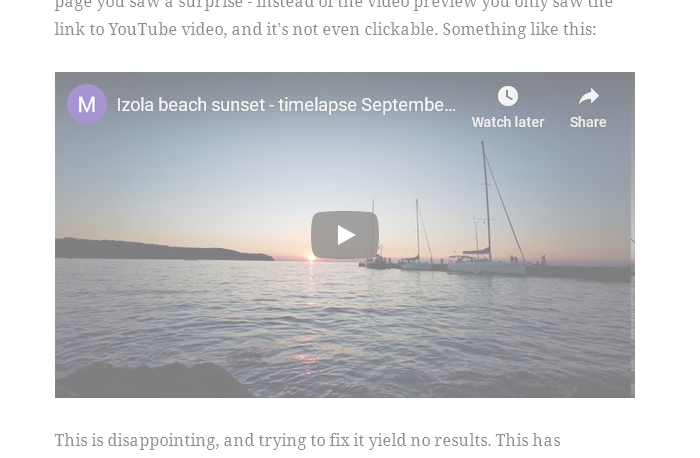 [Solved] YouTube embed not showing in WordPress 5.5