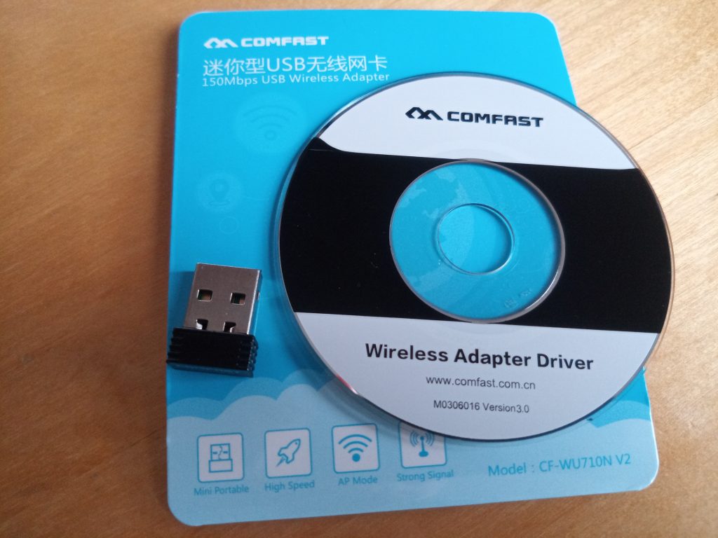 Wifi adapter review from AliExpress &#8211; Comfast CF-WU710N V2.0 plus driver